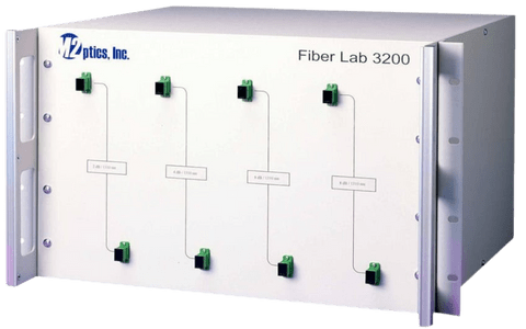 Efficient rack-mount; long haul optical fiber network and link simulation application using Fiber Lab 3200.