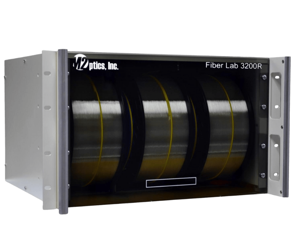 Rack mount fiber optic network simulation and latency solutions with custom lengths of Corning, OFS, Prysmian, and Sumitomo fibers