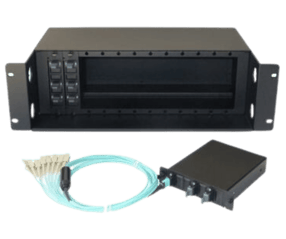 3 RU rack chassis holds up to 12 modules for customized TAP configurations.  