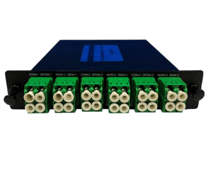 Custom small channel count wavelength tap filter to a complete GPON aggregation multiplexer
