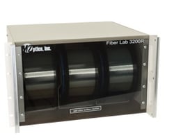 Customized rack fiber optic network span, link, and latency simulator for hyperscale data center device testing and certification