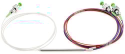Polarization-maintaining PM fiber optic coupler and splitter component with FC connectors