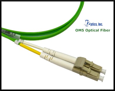 OM5 Duplex Lime Green Fiber Optic Patch Cable from M2 Optics