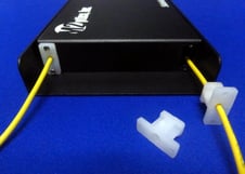 Pass / Feed Through Fiber Optic cable adapter interfaces for SC cutout
