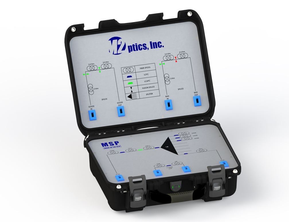 OTDR training & demonstration solution with event simulator containing multiple spools totaling over 20km.